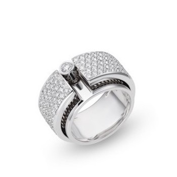 Roulette Ring Pave' White
