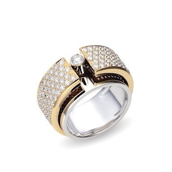 Roulette Ring Pave' Yellow