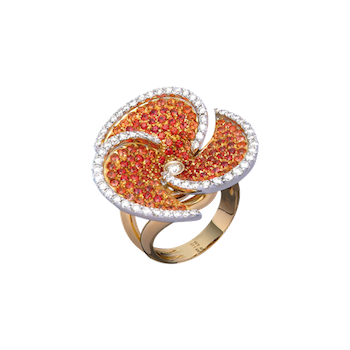 Aeolian Ring Orange Sapphire