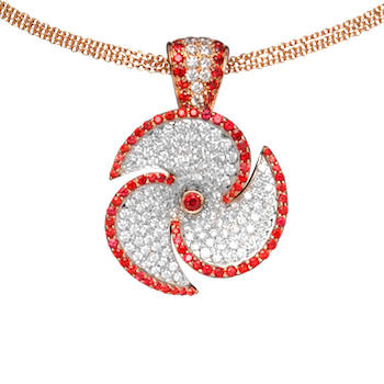 Aeolian Necklace Orange Diamond