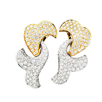 Mermaid Earrings Double Diamond